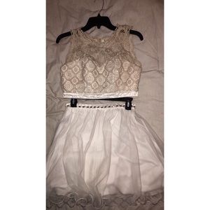 Two Piece Short Dress Homecoming Dress
